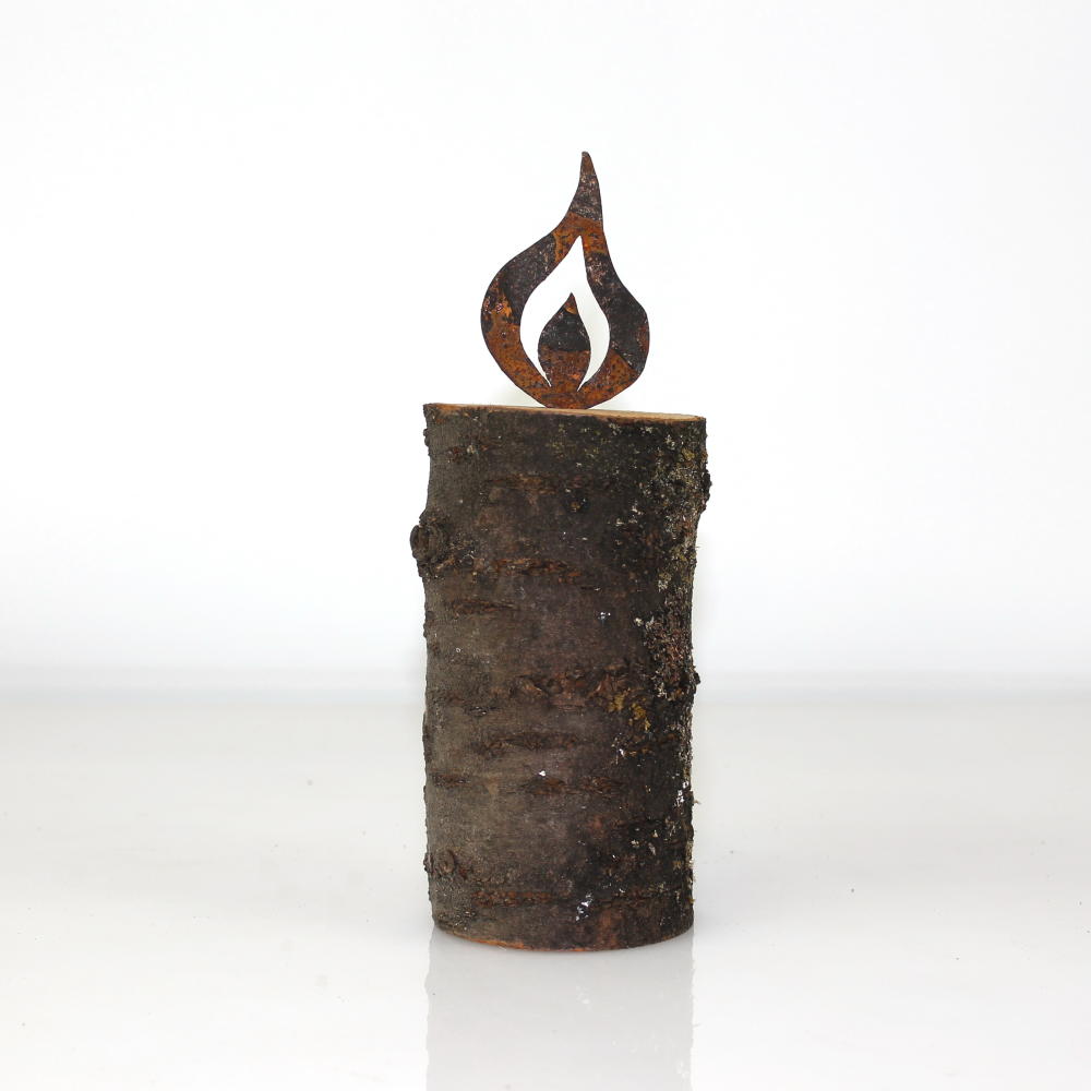 Rost Kerzenflamme mit Spieß 100 mm