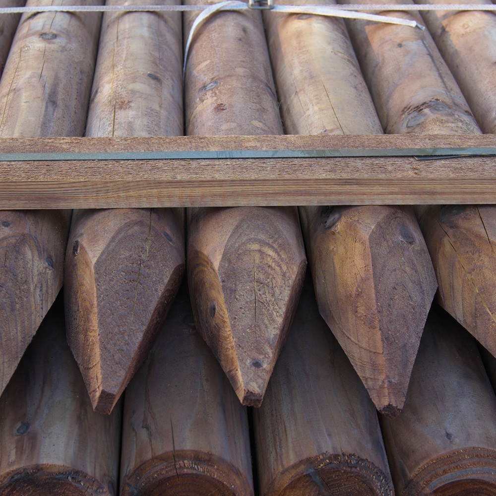 Holzpfahl Ø 100 x 2000 mm KDI braun