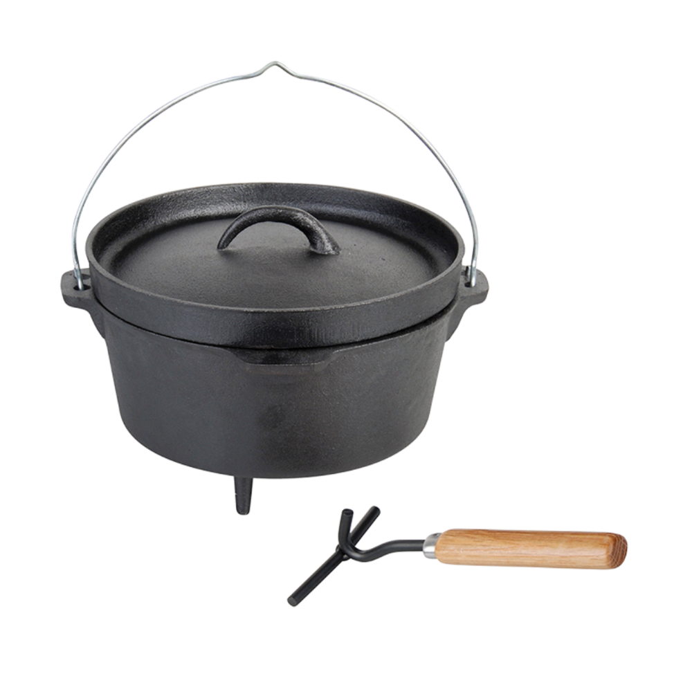 Grill Zubehör Dutch Oven Topf Gusseisen S