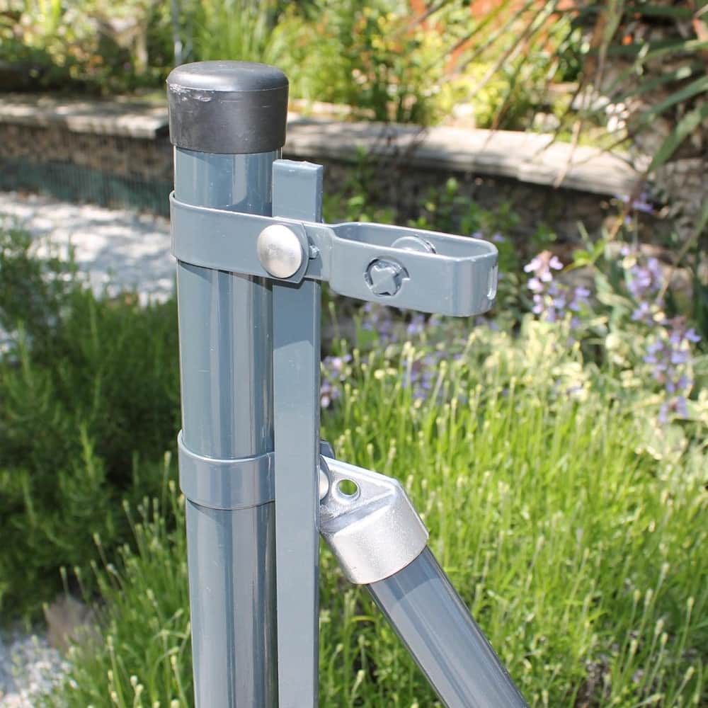 Zaunanschluss 2000mm für Pfosten Ø 48mm, Strebe Ø 34mm
