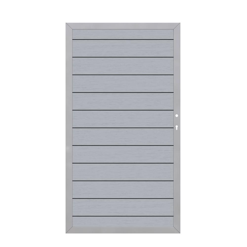 Tor WPC Classic 0980 x 1800 mm 1flgl. grau/silber DIN rechts