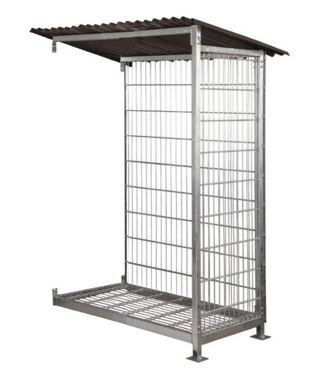 Brennholzunterstand 1260 x 1800 x 700 mm Anbauelement