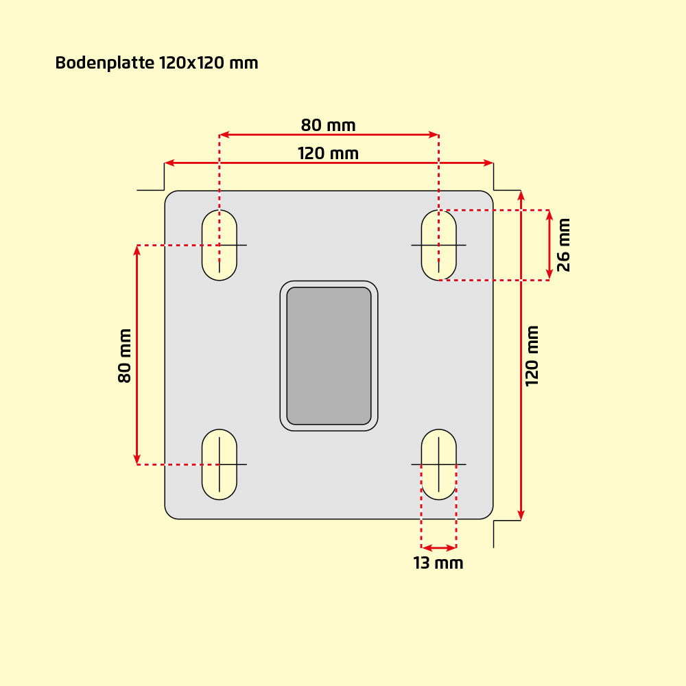 Höhe 1030 mm grün, Zaunpfosten Typ MS Bodenplatte