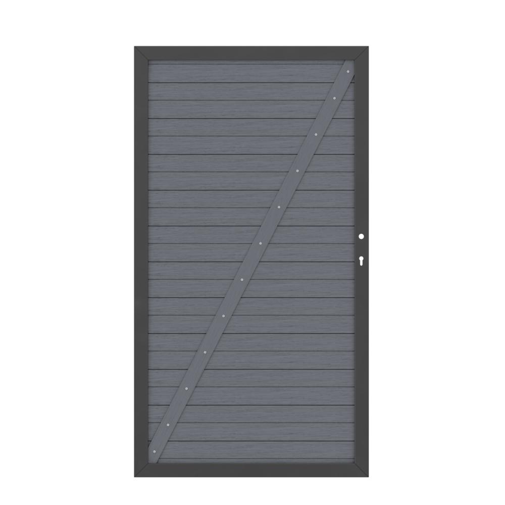 Tor WPC Classic 0980 x 1800 mm 1flgl. anthrazit/anthrazit DIN links