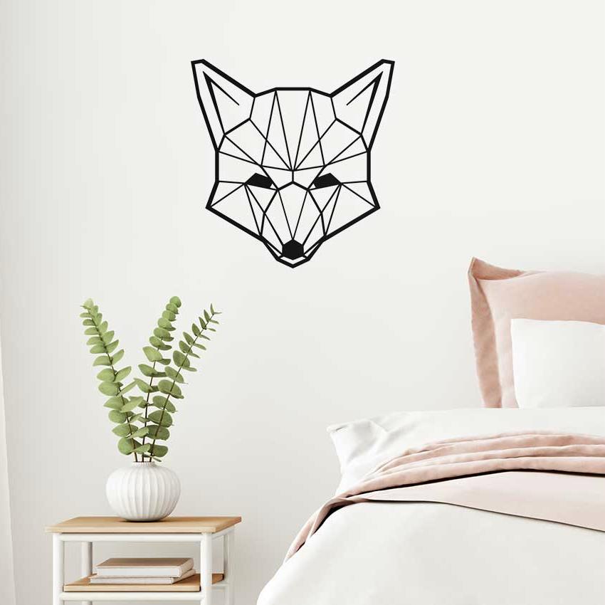 Wanddekoration Fuchs klein schwarz