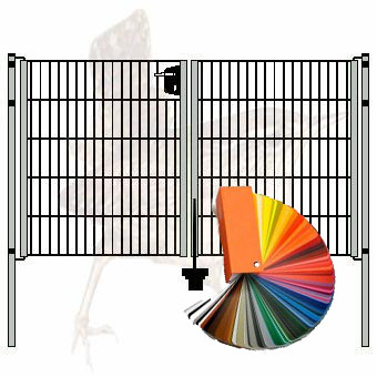 Gartentor 2-flgl. 3000x1400 mm Wahlfarbe, LGT