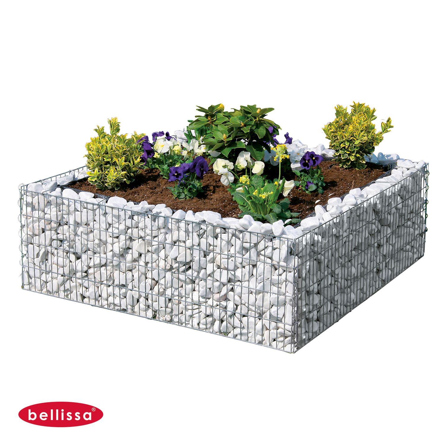 Gabione Hochbeet 1200 x 1200 x 0400 mm premium