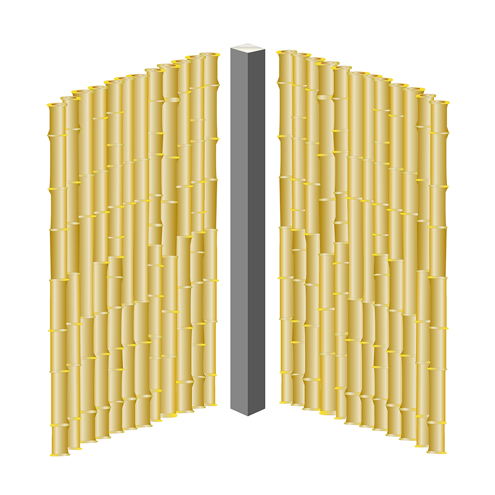 Sichtschutz Bamboo Pfosten 1500 mm ECK