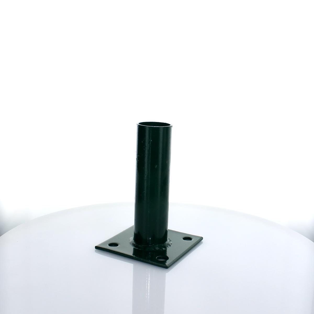 Bodenplatte für Rundpfosten 48mm / 100x100x4,0mm / grün