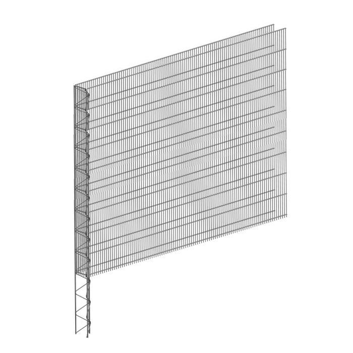 Gabionenwand 160 mm - 1,80 m Anbauelement verzinkt