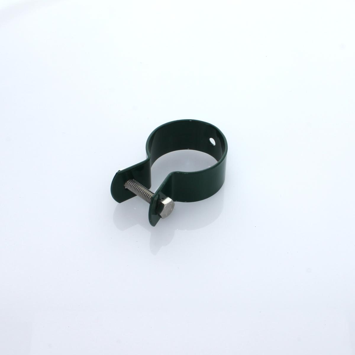 Schelle Ø 038 mm grün mit Maschinenschraube