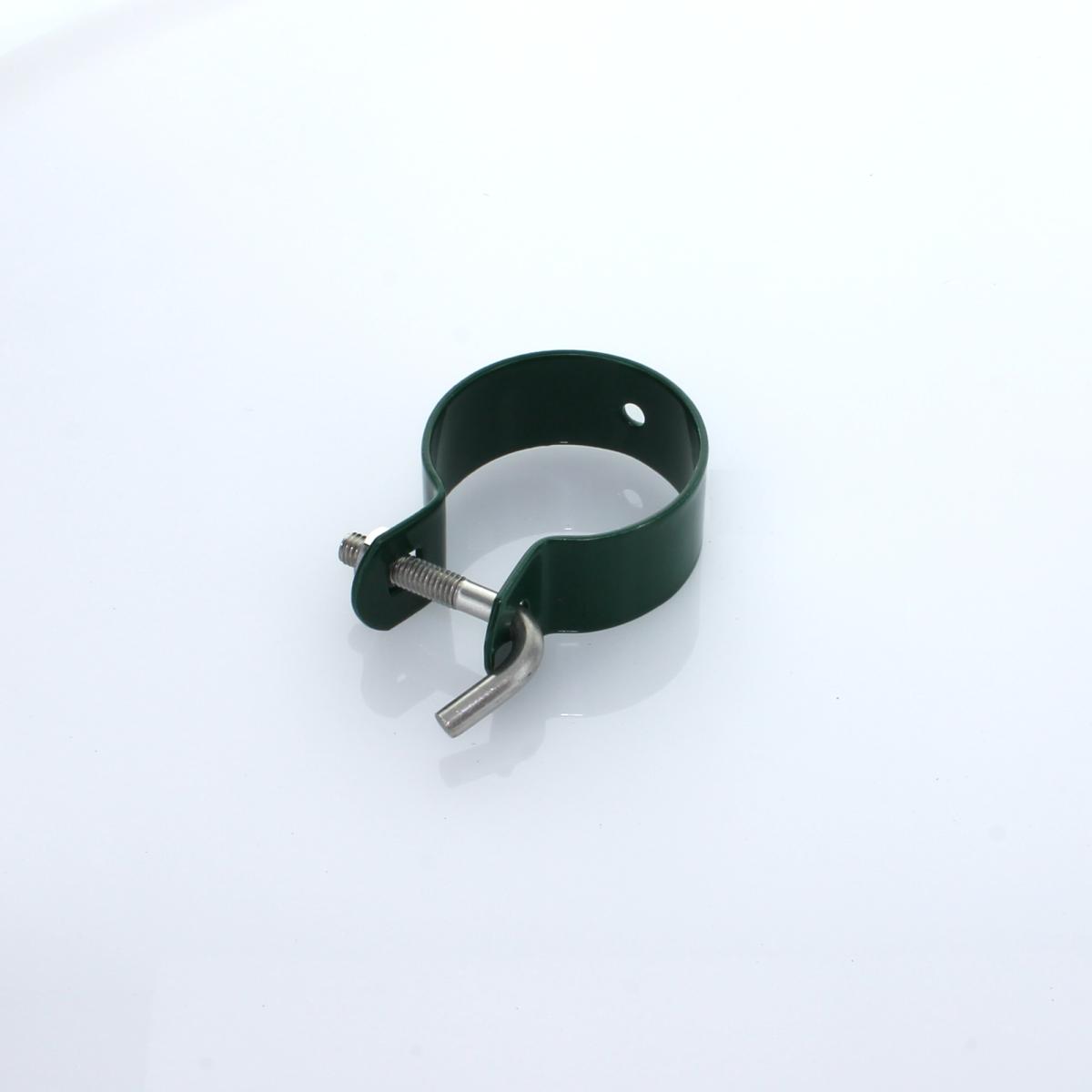 Schelle Ø 042 mm grün mit Hakenschraube