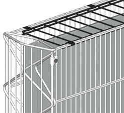 Wandsystem 230 mm Lärmschutz - 1000 mm Anbauelement verzinkt