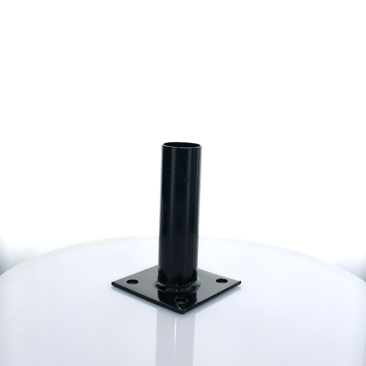 Bodenplatte für Rundpfosten 48mm / 100x100x4,0mm / anthrazit