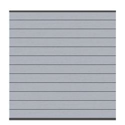 Sichtschutz WPC Classic 1780 x 1830 mm grau - Leiste anthrazit
