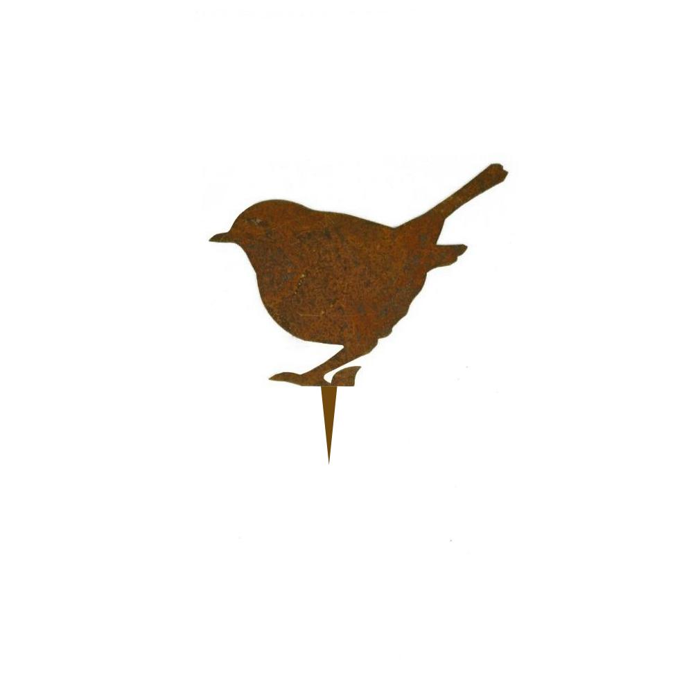 Rost Vogel Typ D - Zaunkönig stehend zum Stecken