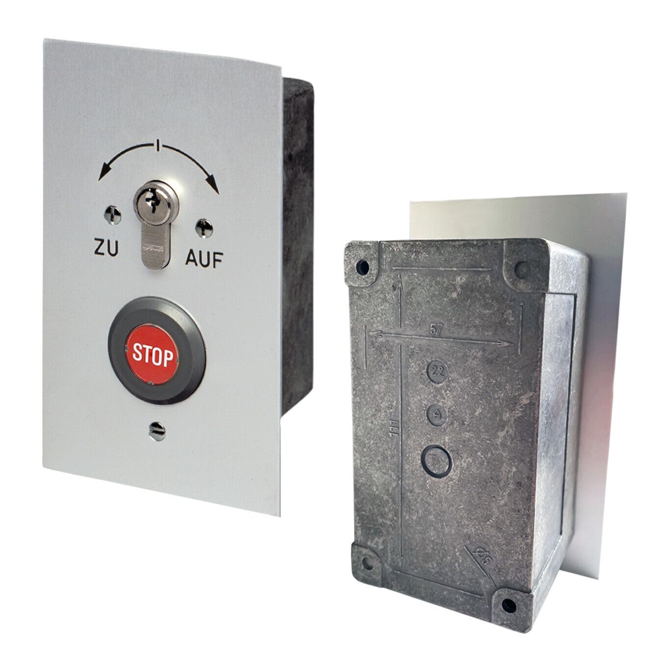 Schlüsselschalter Unterputz GEBA S-EPZ Stop-Knopf