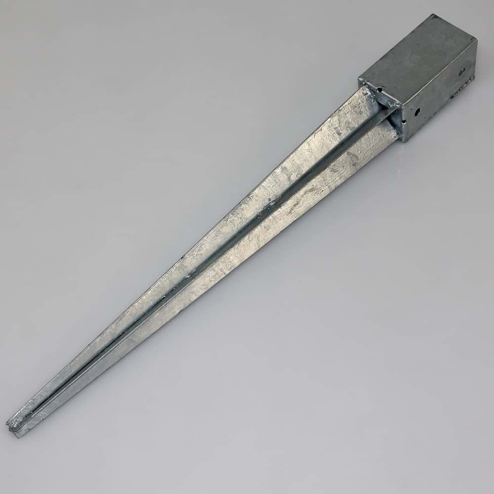 Einschlag-Bodenhülse 91x91x750 mm verzinkt