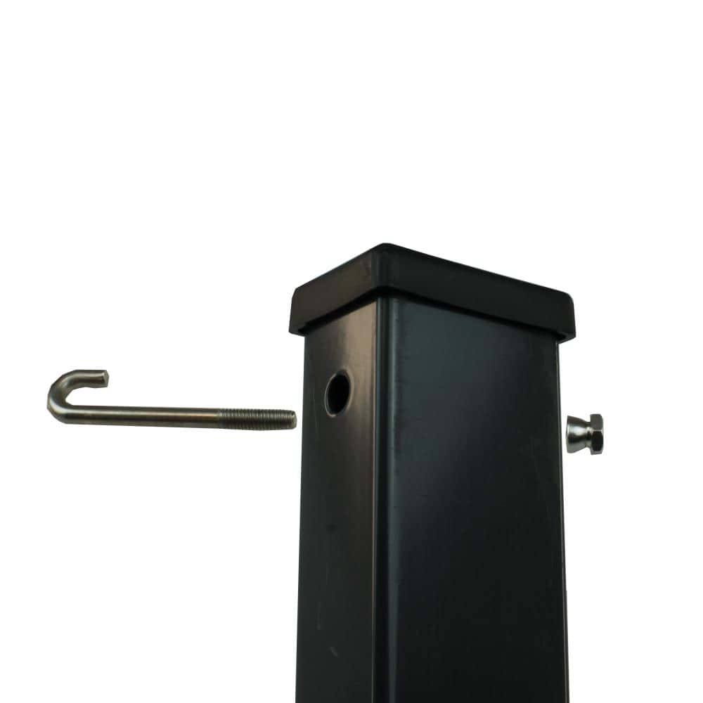 Höhe 0630 mm Flachstab Pfosten anthrazit inkl. Zubehör