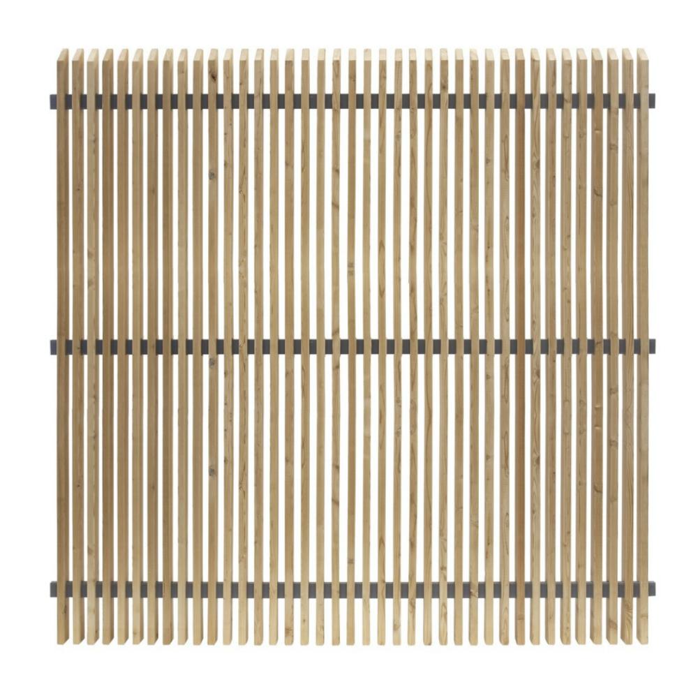 Holz-Design-Zaun Lattenzaun Durchblick 1800x1800 mm
