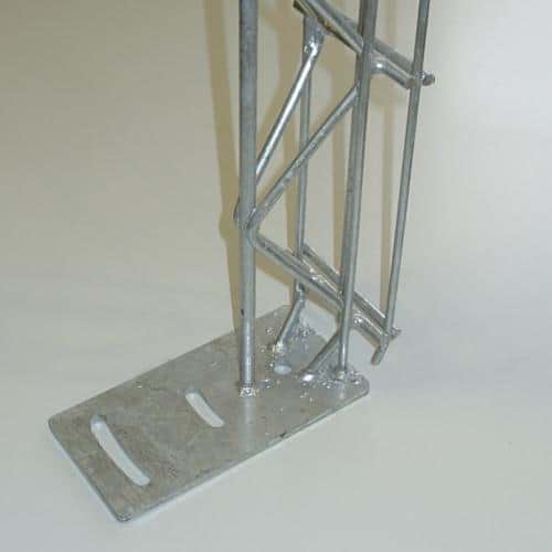 Wandsystem 100 mm Zaunsäule 0600 mm mit Bodenplatte