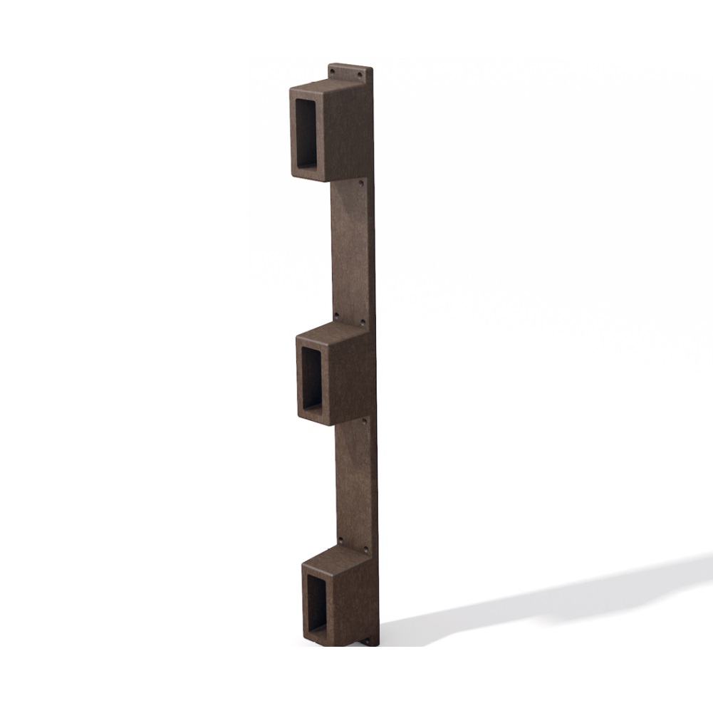 Koppelzaun 3 Querriegel Eckausbildung/Wandanschluss braun