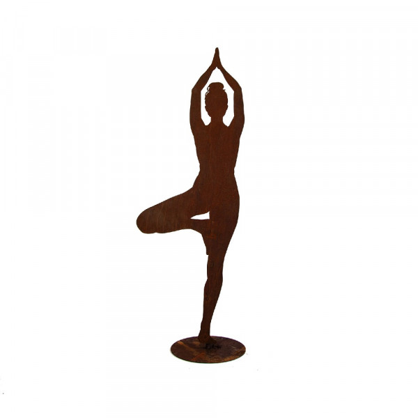 Edelrost dekoration Yoga-Figur Eva klein Der Baum
