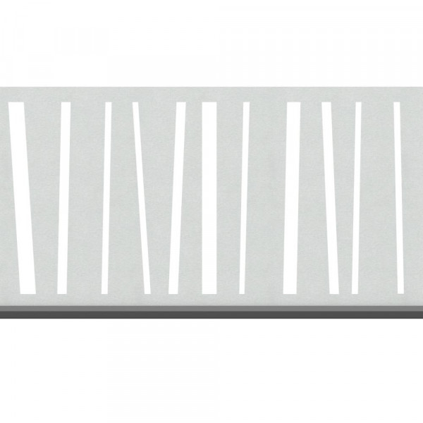 Sichtschutz WPC Aluminium Dekorprofil 30 cm silber