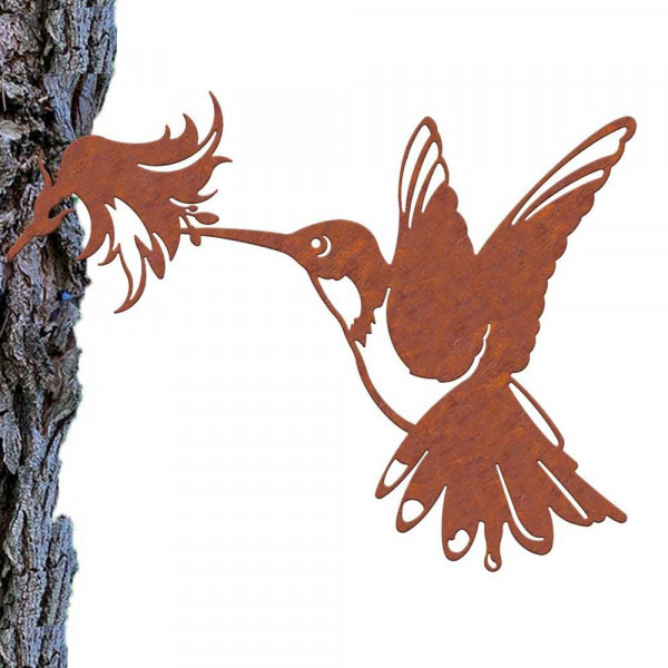 Baumdekoration Kolibri Rost Corten