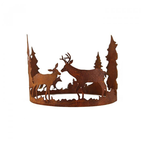 FoRi30 Forest Ring Dekoration Tisch Winter Hirsch Wald Rost