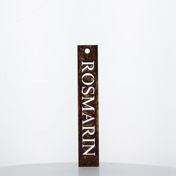 Kräuterschild Gartenschild Rost Rosmarin