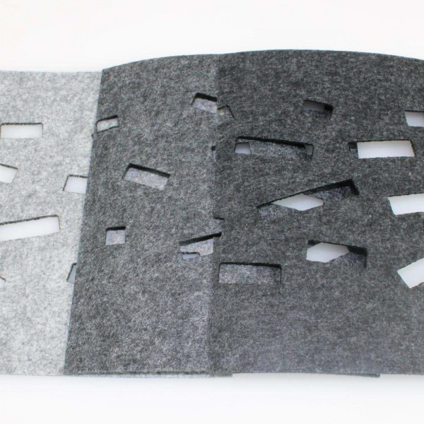 Sichtschutzstreifen Vlies 190 mm - 2,6 m grau Criss-Cross