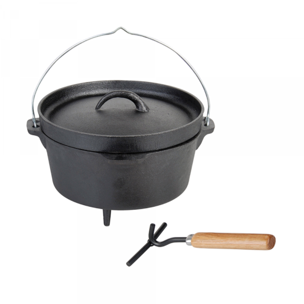 Kochtopf für Feuerstelle, BBQ, Camping Guss