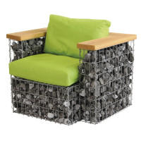 Gabionen Gartenlounge Sessel