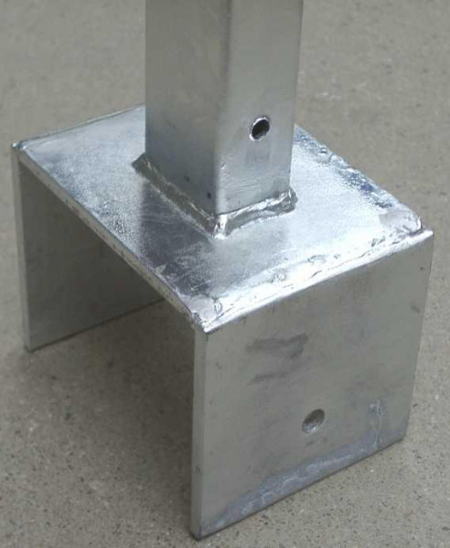 Bodenplatte U-Form für Profilrohr 60x40mm, 150x105x8,0mm