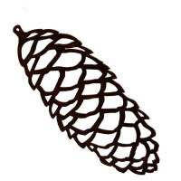 Rost Tannenzapfen Typ A Deko 220 mm zum Hängen