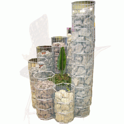 Gabionensäule eckig 60 cm 6-eck Ø 500 mm Farbe