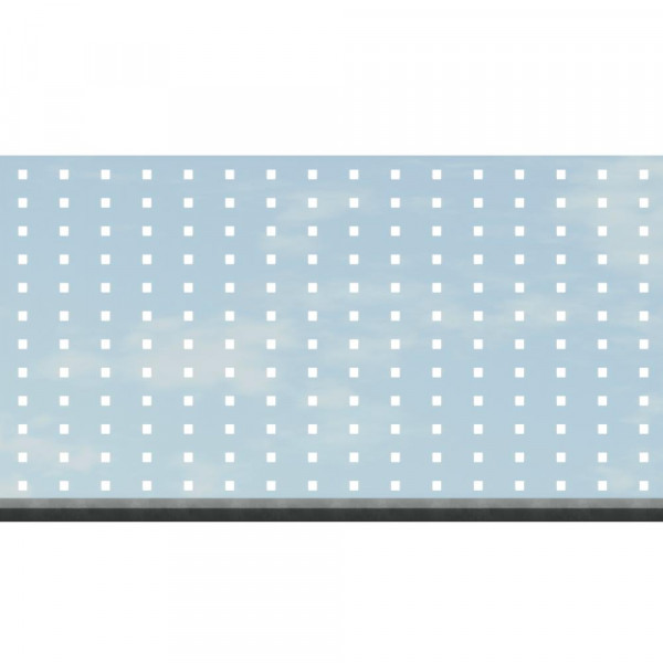 Sichtschutz WPC Aluminium Dekorprofil 30 cm Glas