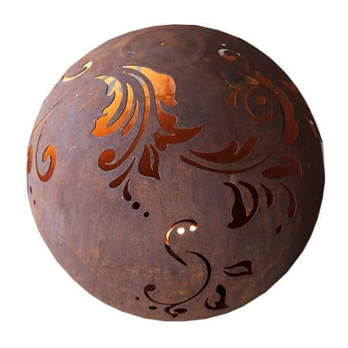 Metallkunst Edelrost Kugel Ornamente Dekoration