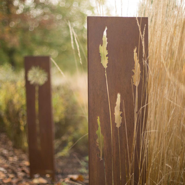 Motivstele Corten Metallkunst Gartendeko Edelrost