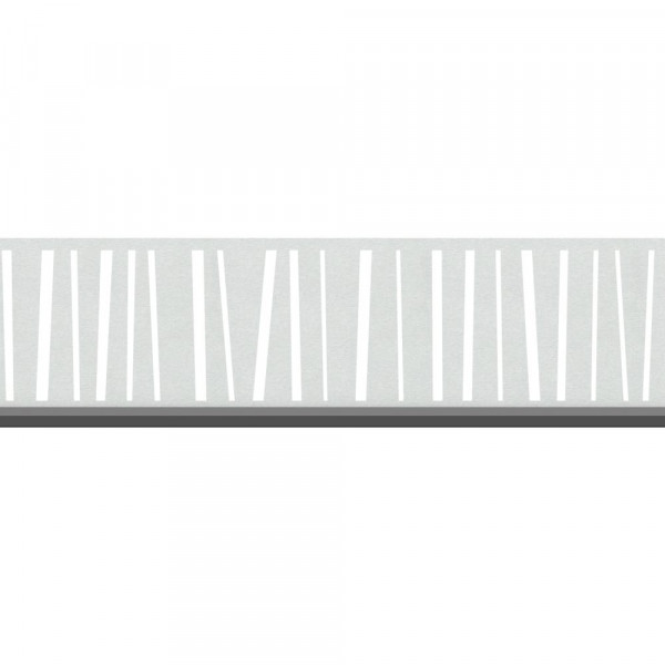 Sichtschutz WPC Aluminium Dekorprofil 15 cm silber