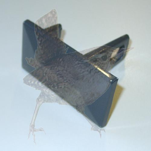Abdeckkappe anthrazit 60x 40 mm Aluminium mit Schraublasche