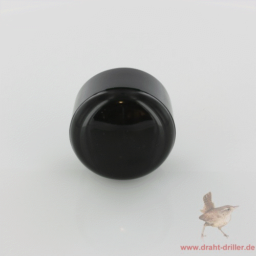 Abdeckkappe schwarz Ø 42 mm PVC