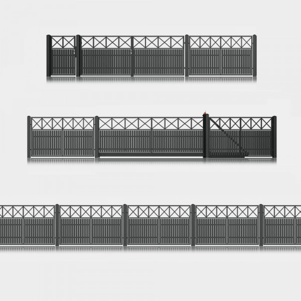 Dekorzaun Schmuckzaun Stahlzaun Modern Sichtschutz