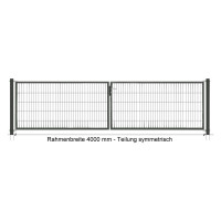 Industrie-Kombitor 1000 x 3980 mm, 2-flgl., symmetrisch, anthrazitgrau