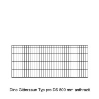 DINO Höhe 0800mm, Gittermatte pro DS, anthrazit