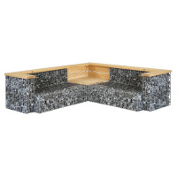 Gabionen Gartenlounge Ecksofa