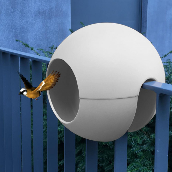 Zaun Geländer Birdball Futterstelle Design 30 cm