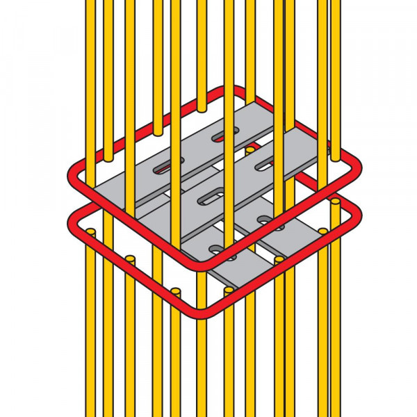 Ranko® Ranksäule quadratisch - Stirnstoßverbindung Farbe