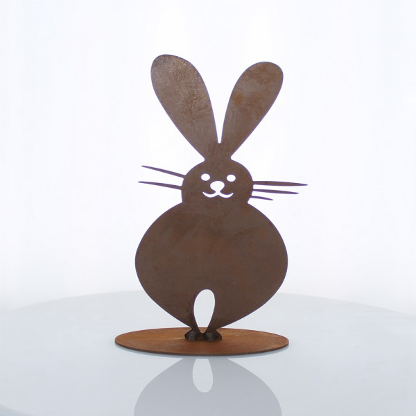 Ostern Süße Häschen auf Platte Geschenkidee Garten Rost